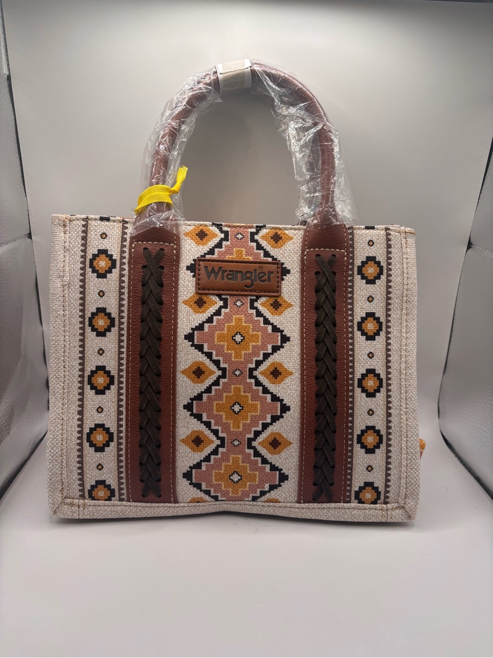Wrangler Beige & Brown Southwestern Tote Bag